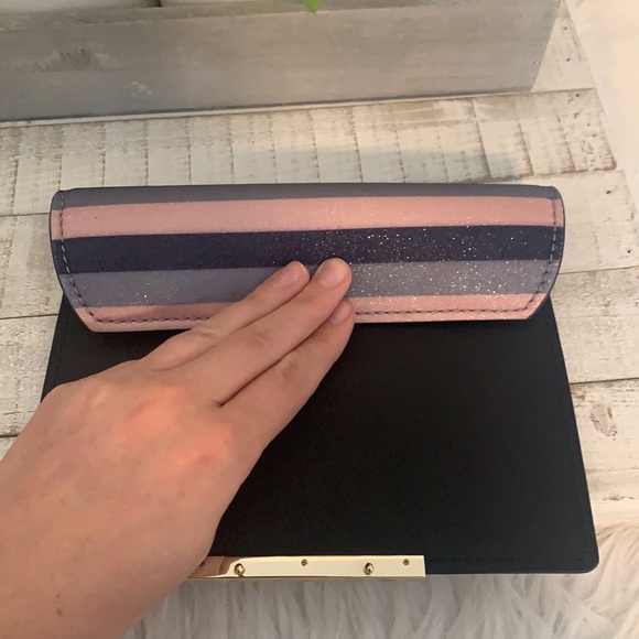 Kate spade glitter stripe make it mine purse flap - Picture 14 of 15